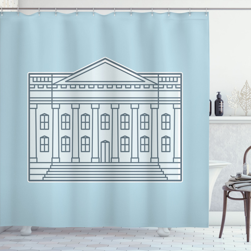 USA Custom House Theme Shower Curtain