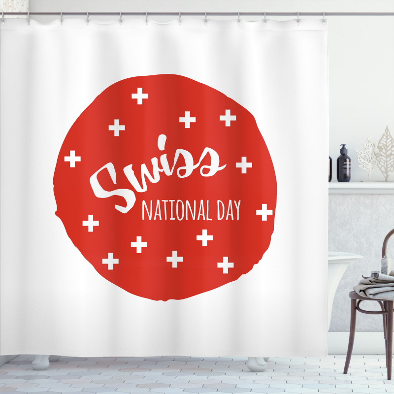 National Day Monochrome Shower Curtain