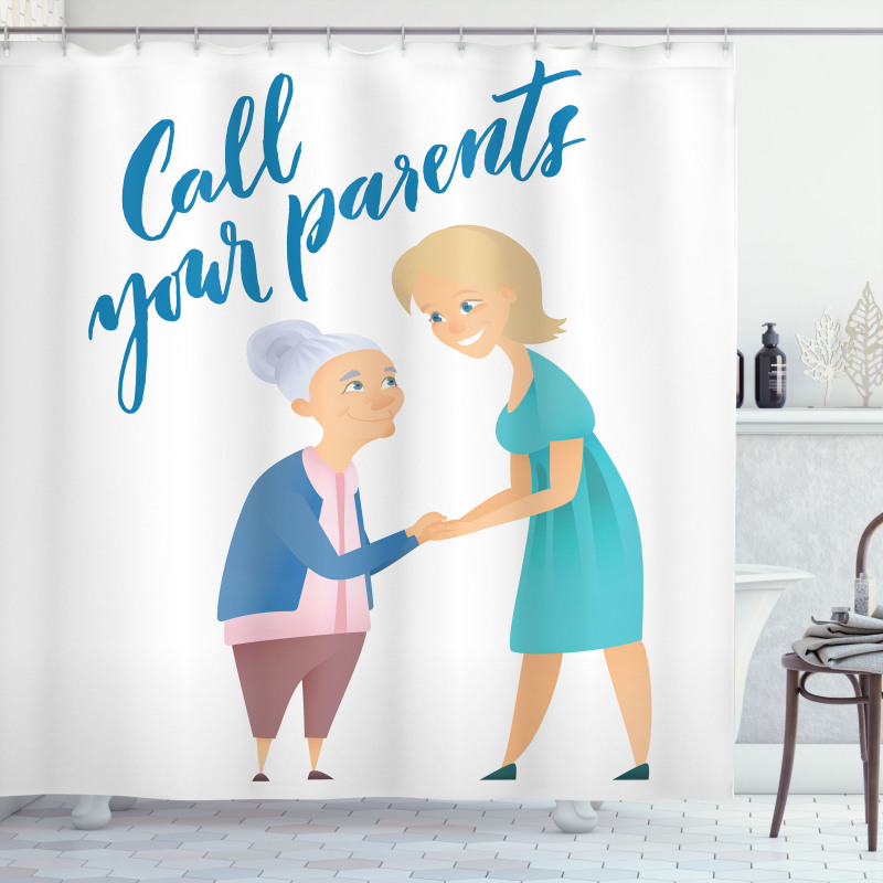 Woman and Mother Design Shower Curtain