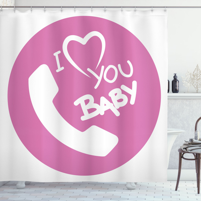 I Love You Baby Message Shower Curtain