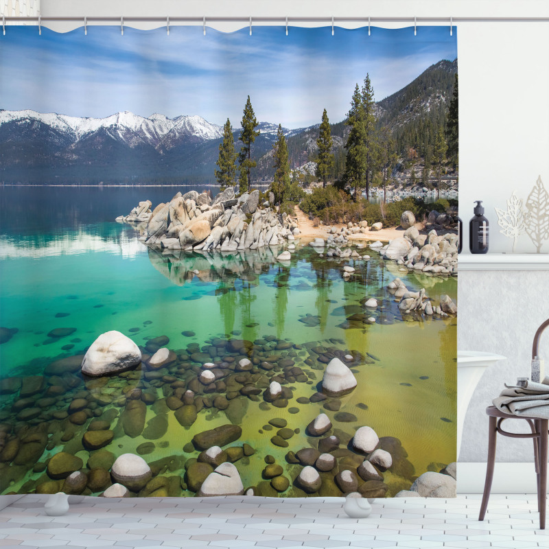 Sierra Nevada Lake Photo Shower Curtain