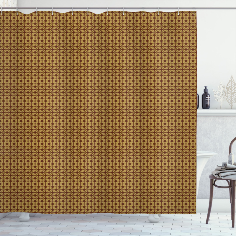 Simplistic Round Sided Sqaure Shower Curtain