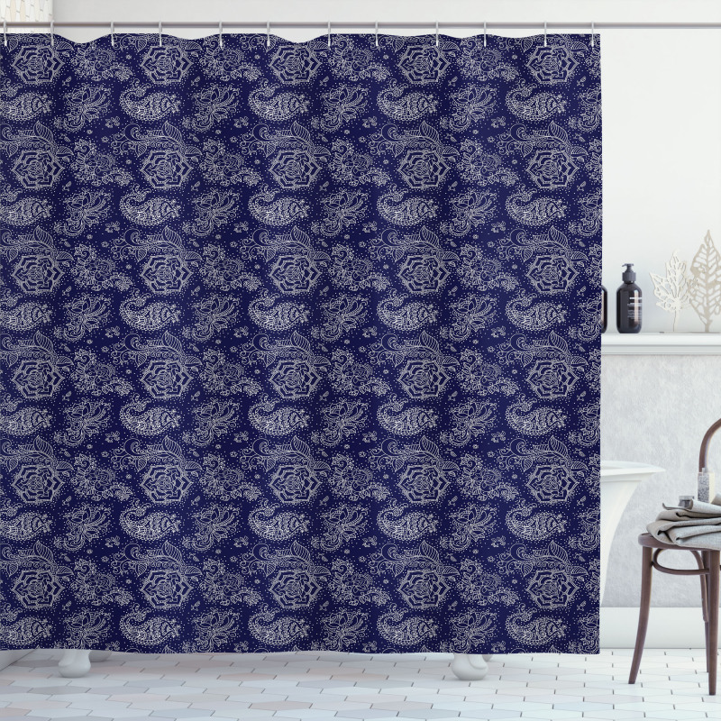 Flowers Paisley Fantasy Art Shower Curtain