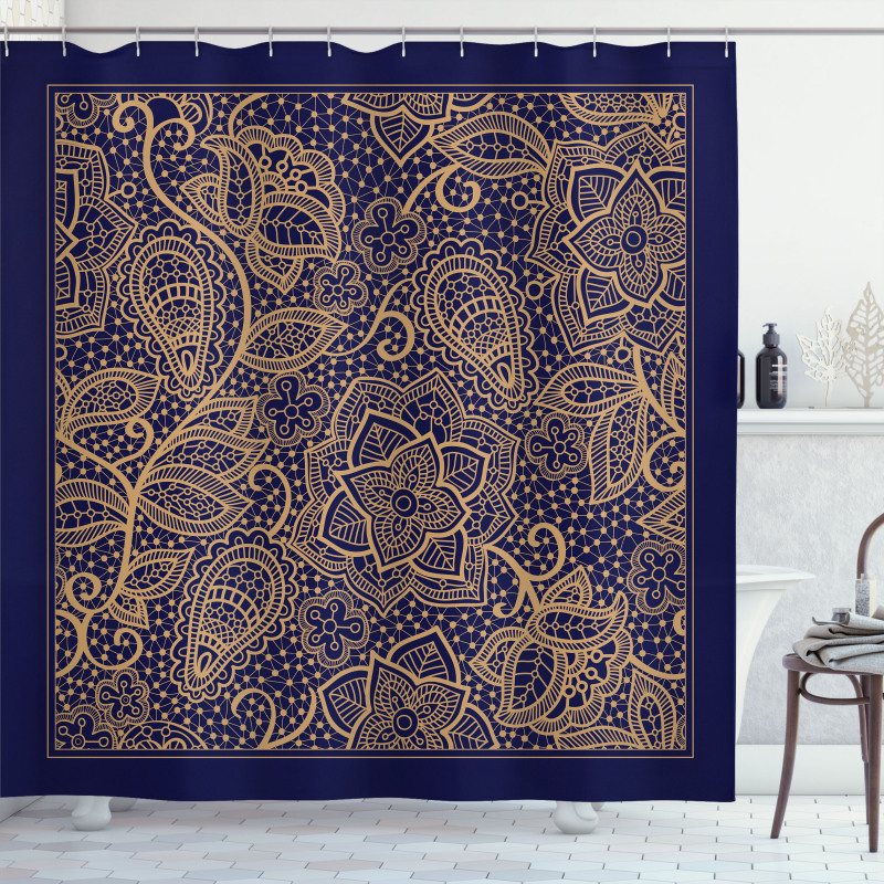 Lace Look Style in Square Shower Curtain