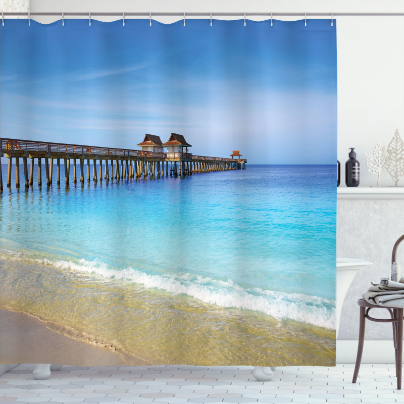 Florida Beach Sunny Day Ocean Shower Curtain