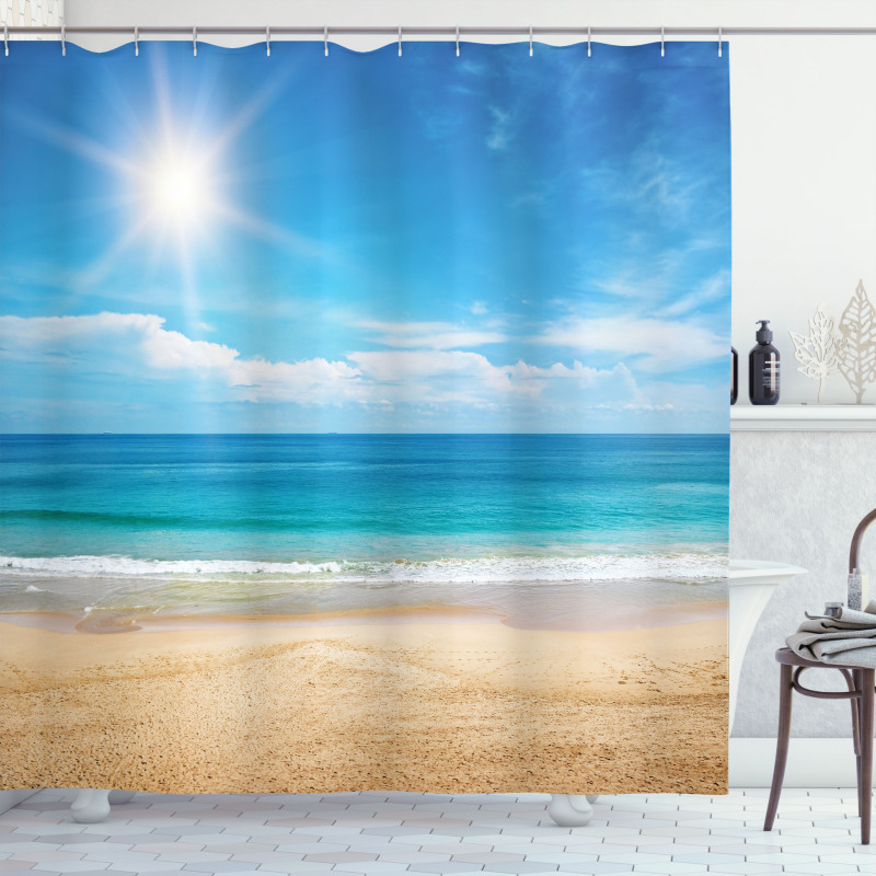 Tropical Seascape Ocean Shower Curtain