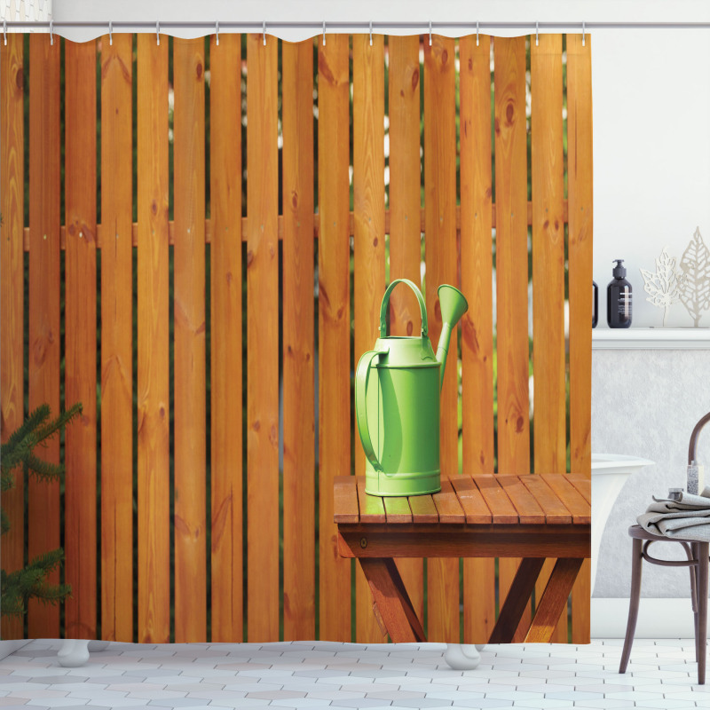 Watering Pot Garden Table Shower Curtain