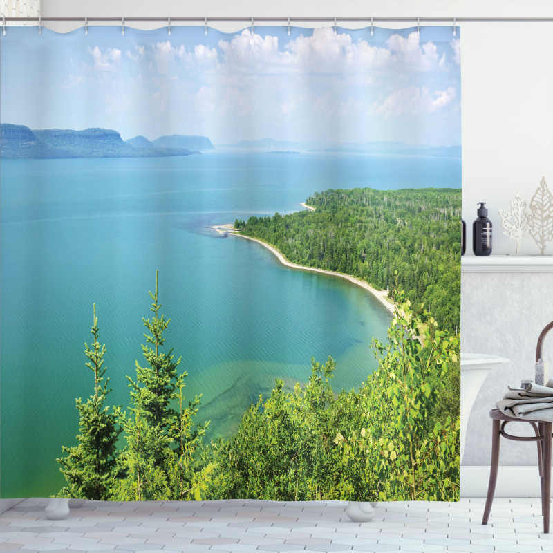 Lake Superior Panoramic Shower Curtain