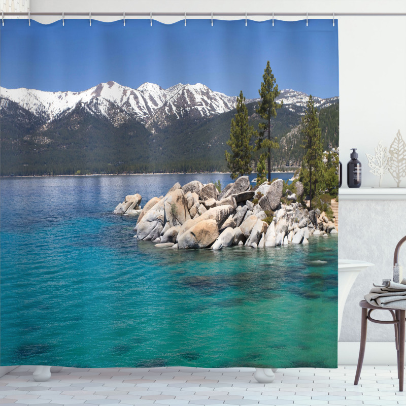 Sand Harbor Lake Tahoe Shower Curtain