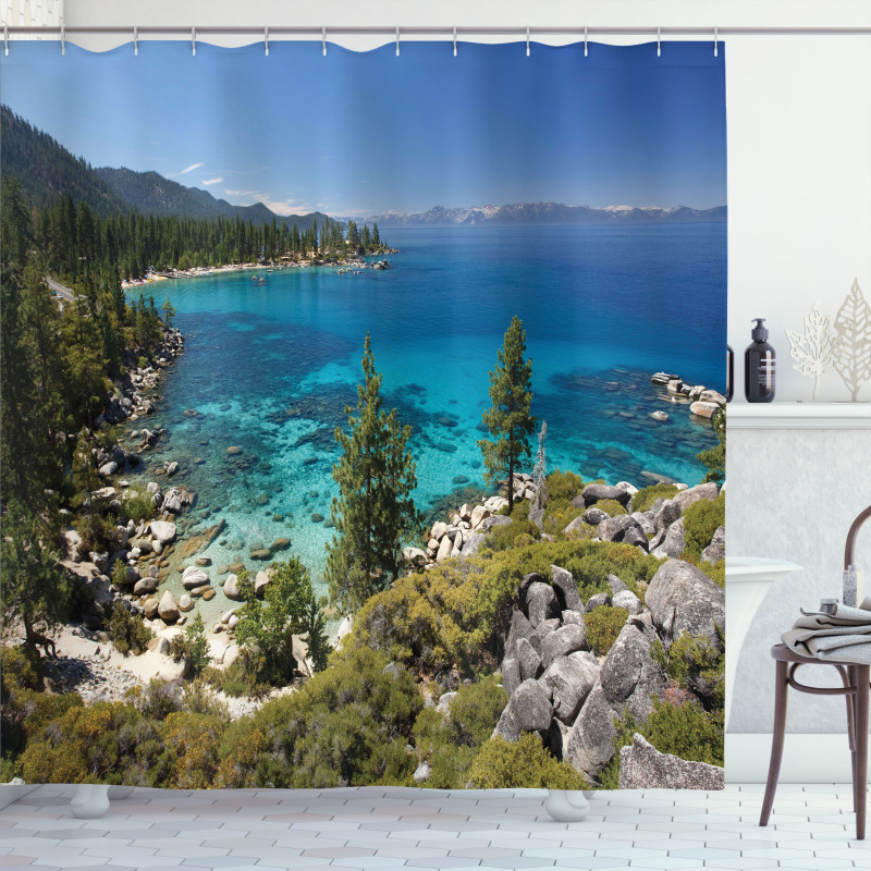 Lake Tahoe Kayaking Shower Curtain