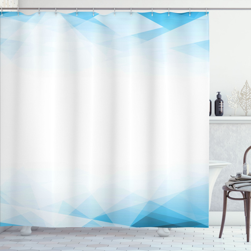 Techno Geometric Futuristic Shower Curtain