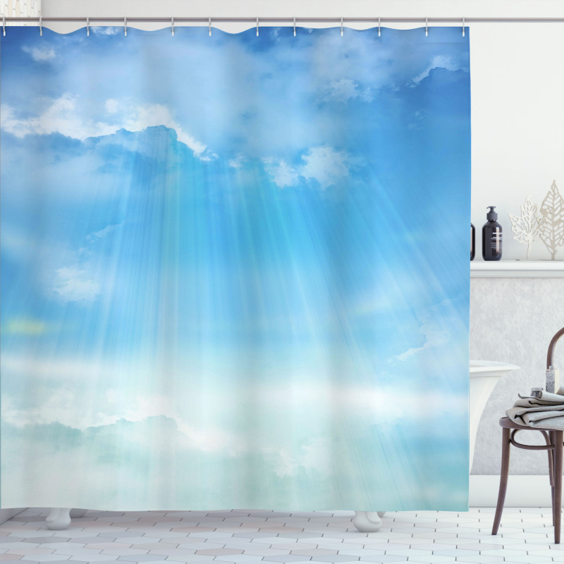 Fascinating Sky with Clouds Shower Curtain