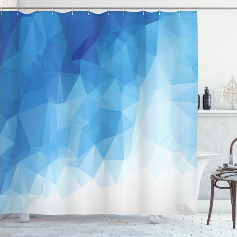 Abstract Polygonal Ombre Art Shower Curtain