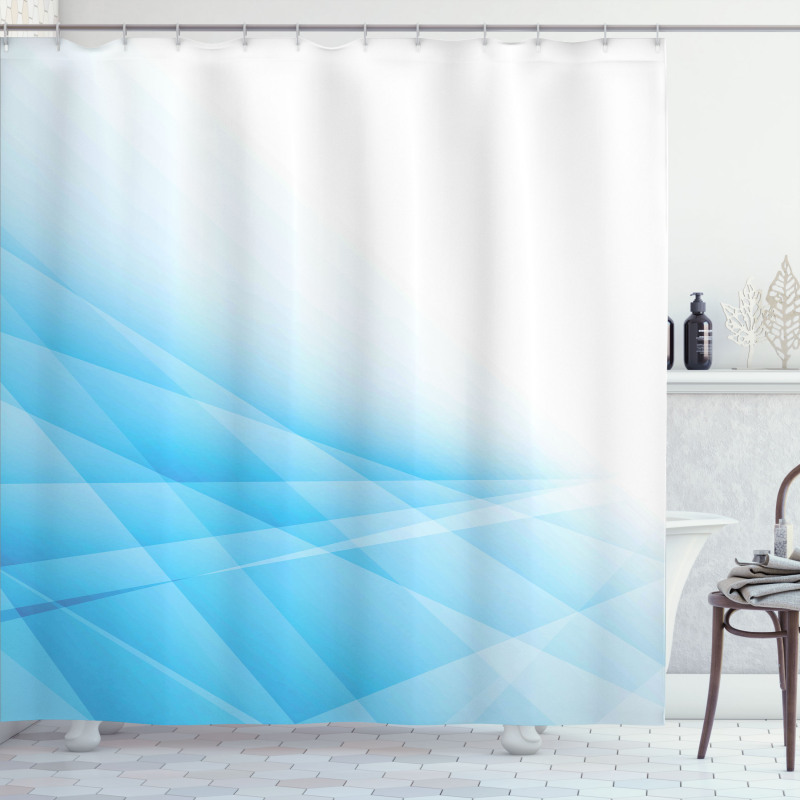 Futuristic Lines Softness Art Shower Curtain