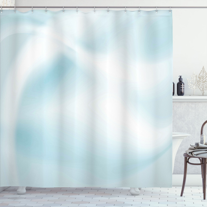 Smooth Pastel Tones Waves Shower Curtain
