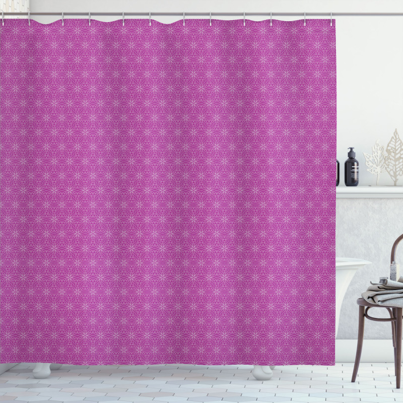 Floral Lace Looking Triangle Shower Curtain
