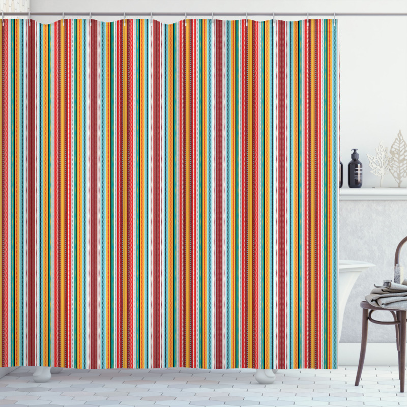 Grandiose Stripes Patterns Shower Curtain