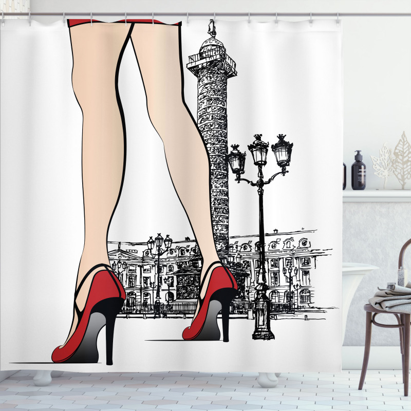 Woman Legs Paris Vendome Shower Curtain