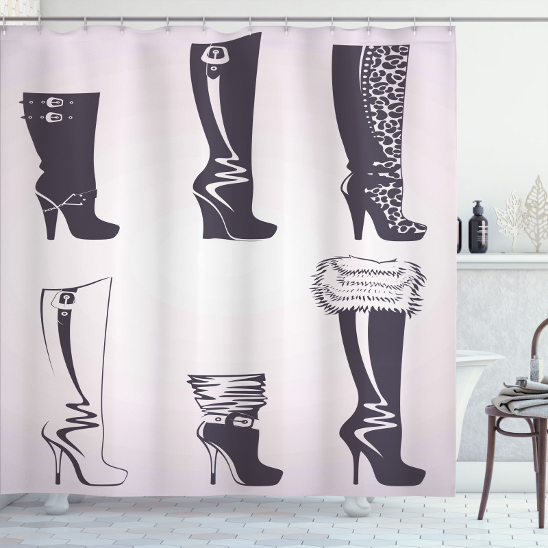 High Heel Boots Shower Curtain