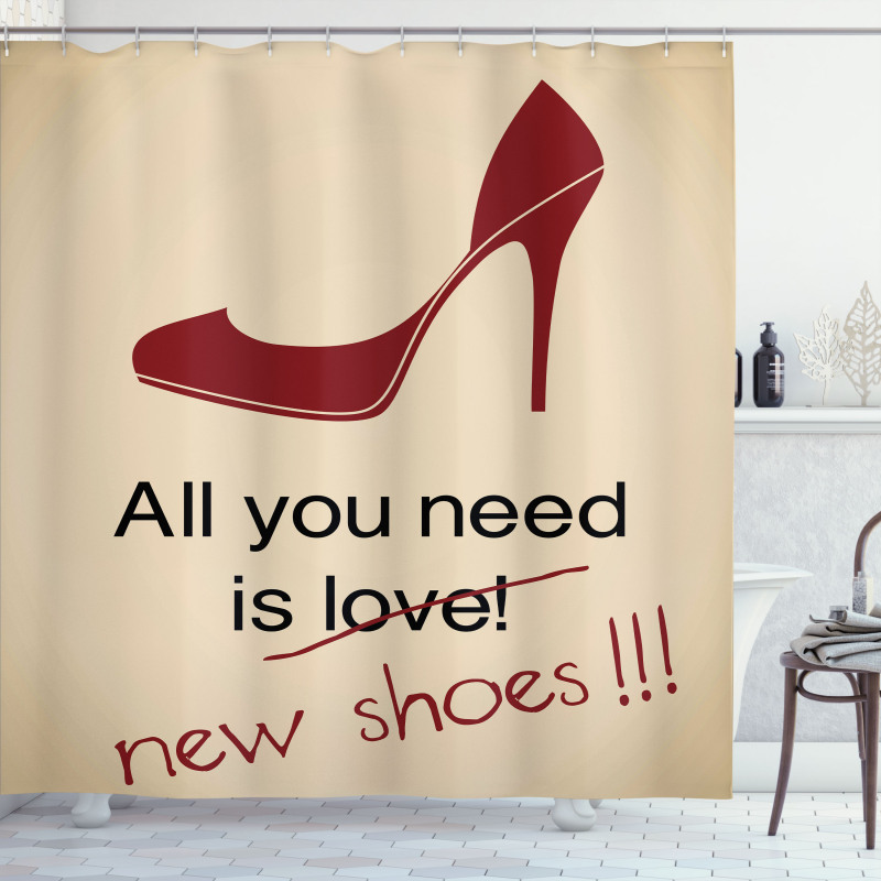 All You Need is New Shoe Shower Curtain