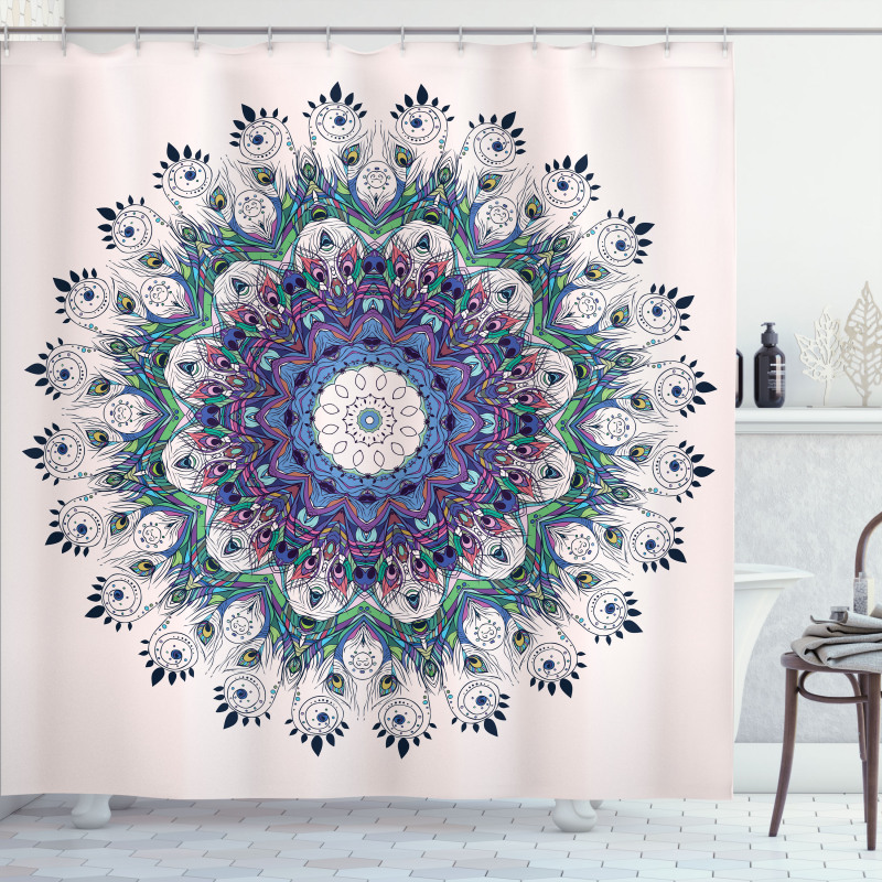Colorful Art Peacock Shower Curtain