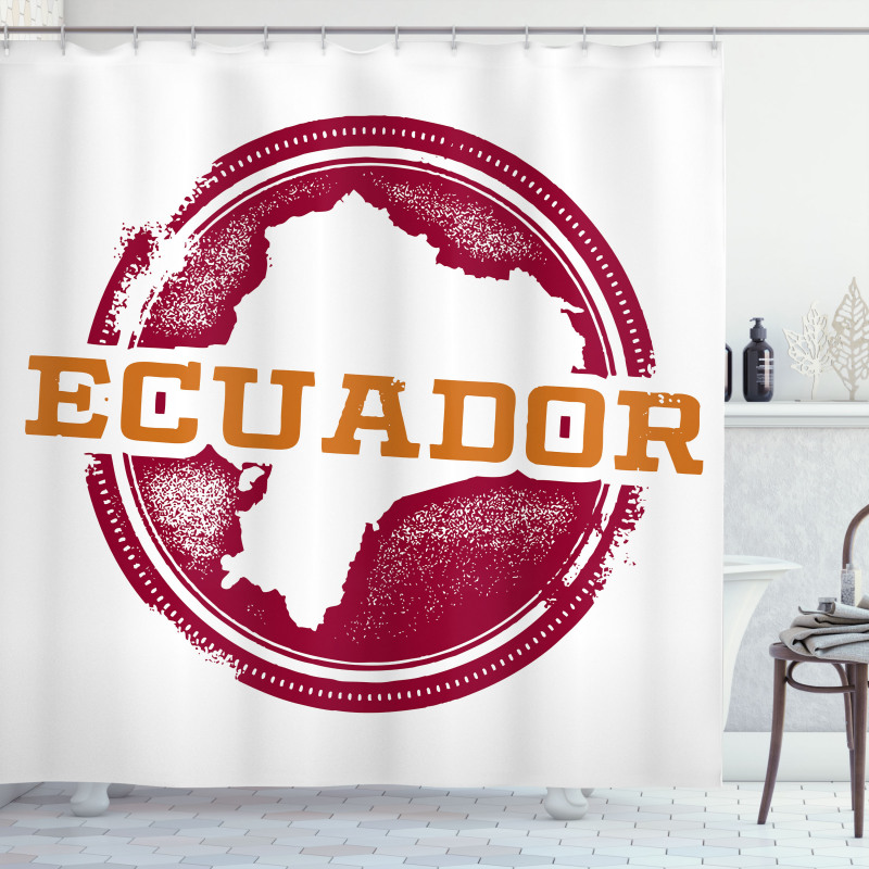 Grungy Travel Stamp Country Shower Curtain