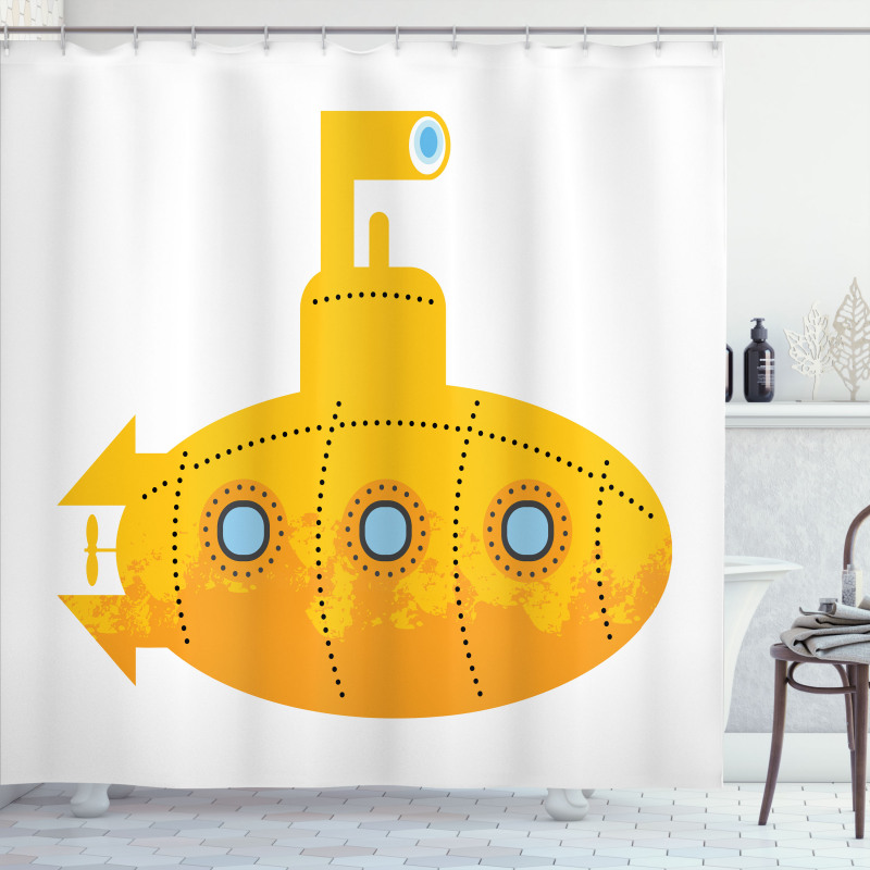 Simple Underwater Vehicle Shower Curtain