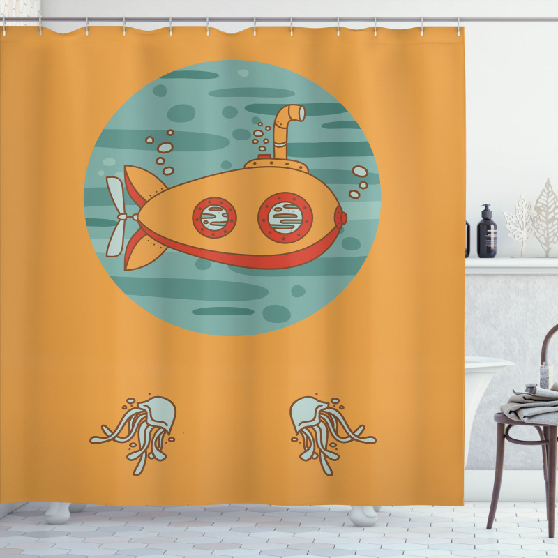Born to Dive Jellyfish Shower Curtain