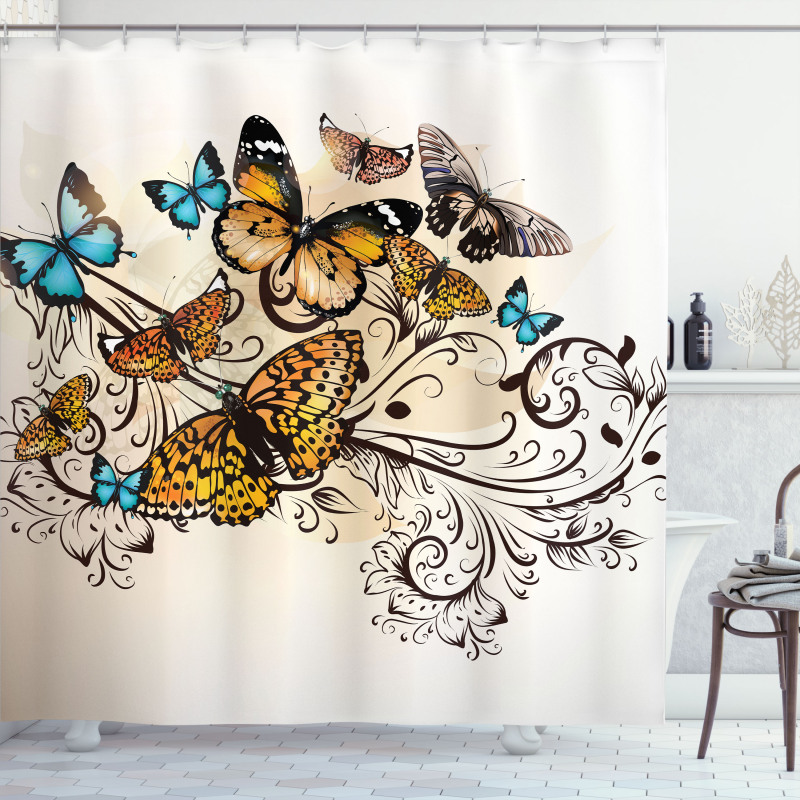 Monarch Vintage Damask Shower Curtain