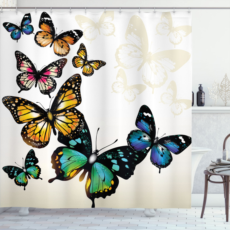 Monarch Shades Ombre Shower Curtain