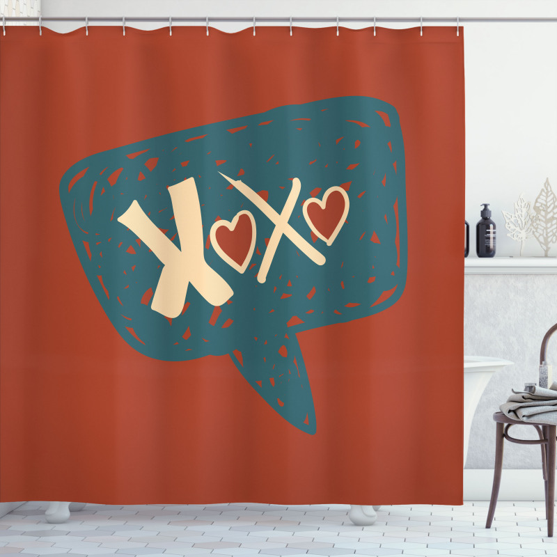 Acronym in Speech Bubble Love Shower Curtain