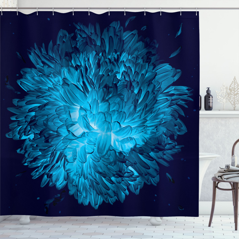 Luminous Chrysanthemum Art Shower Curtain