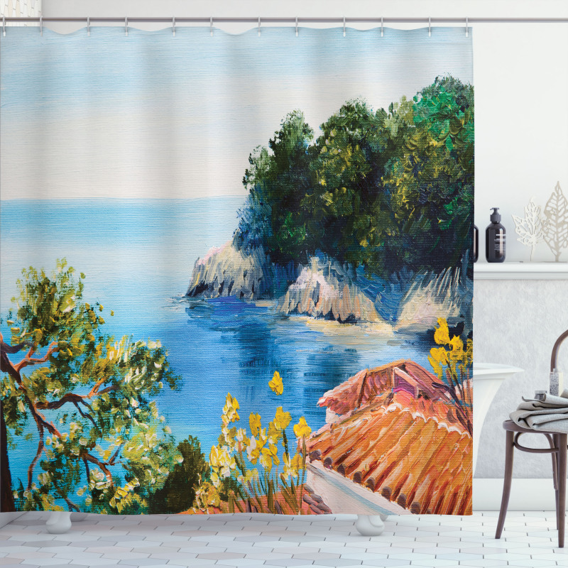 Mediterranean Scenery Shower Curtain