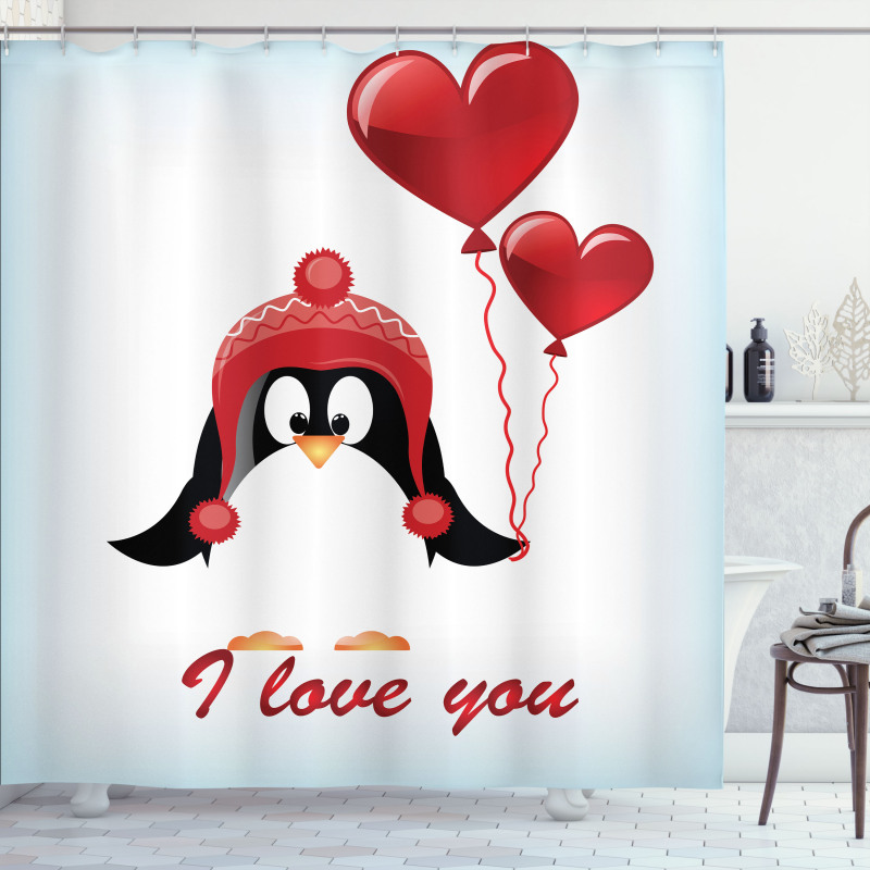 Balloons I Love You Shower Curtain