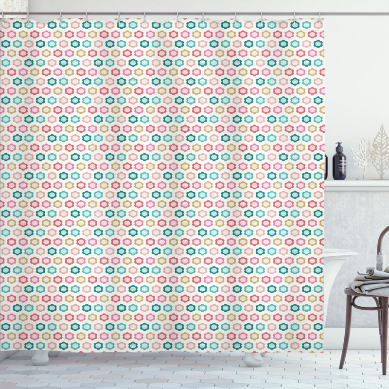 Childish Floral Pattern Shower Curtain