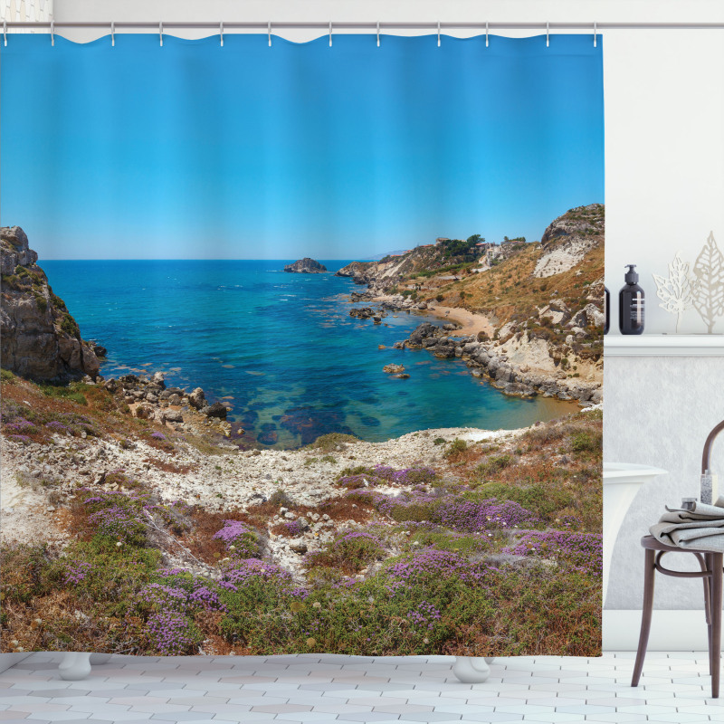 Paradise Sea Beach Italy Shower Curtain