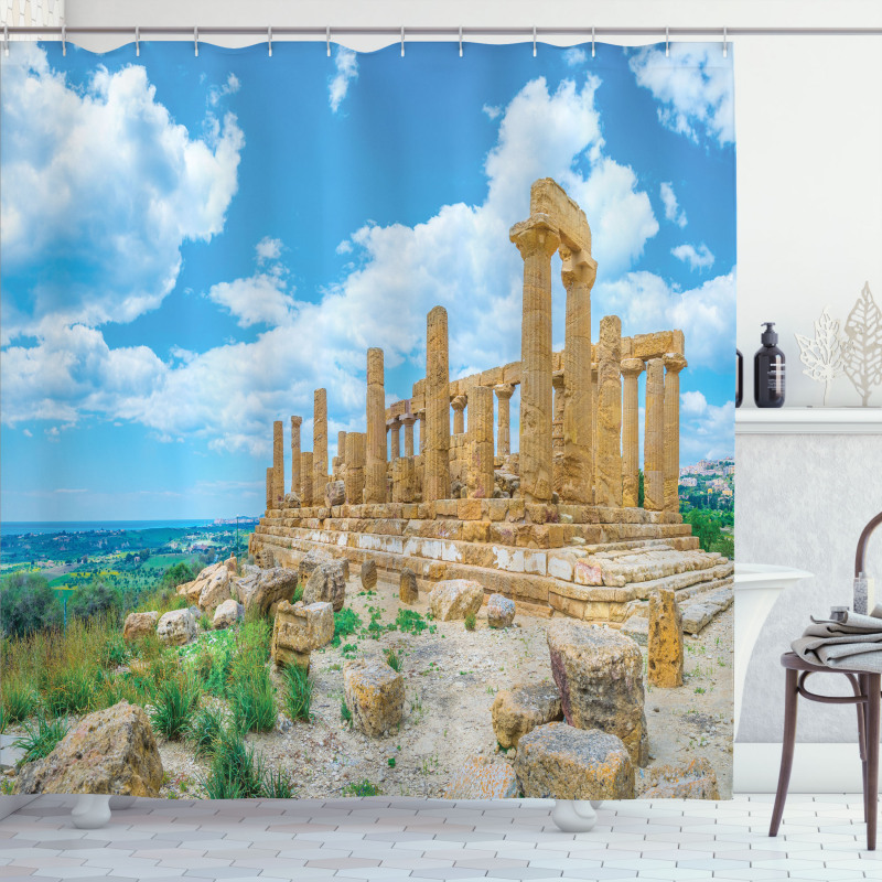 Building Juno Greek Shower Curtain