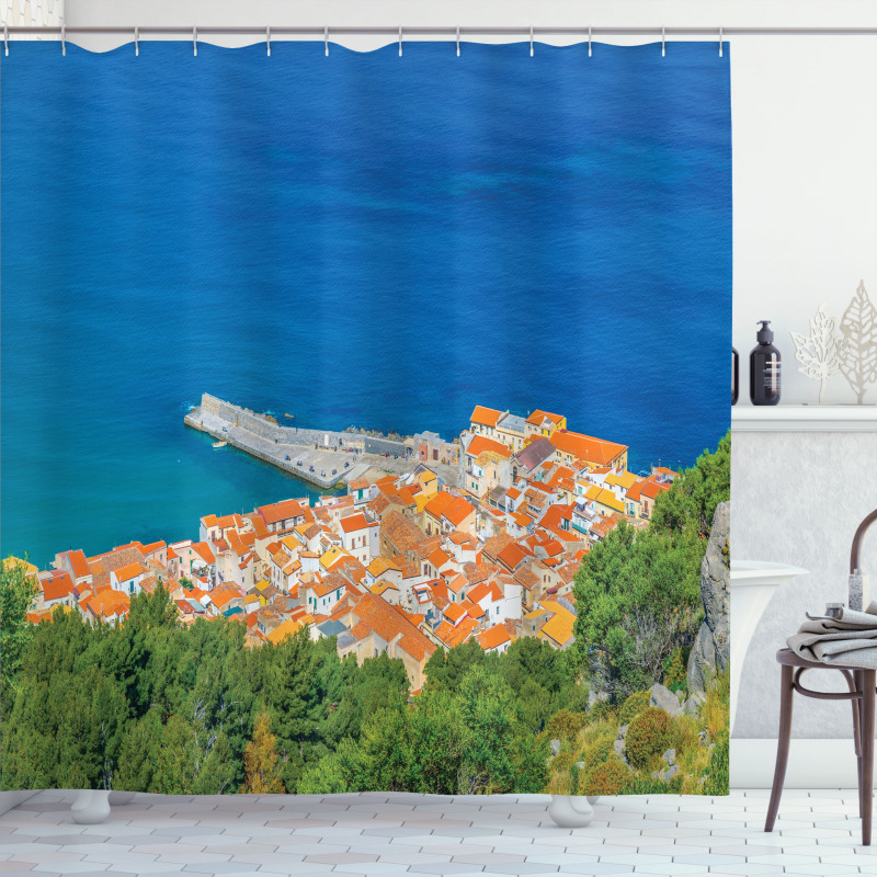 Seaside Village Cefalu Vista Shower Curtain