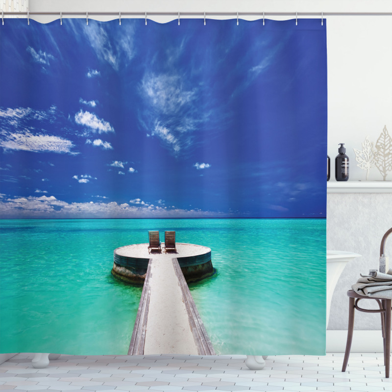 Lagoon Honeymoon Sea Shower Curtain
