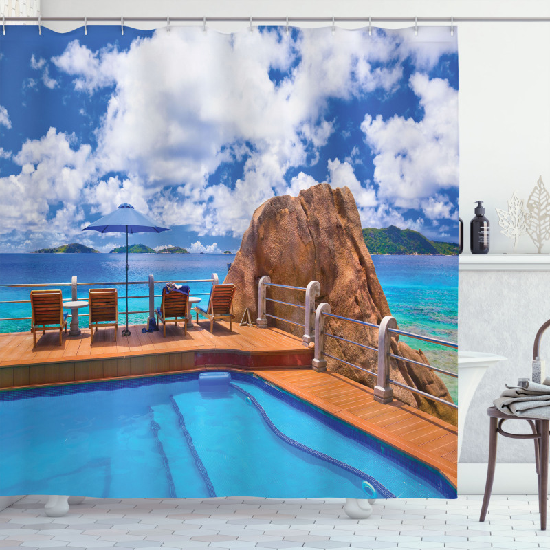 Vacation Resort Ocean Shower Curtain