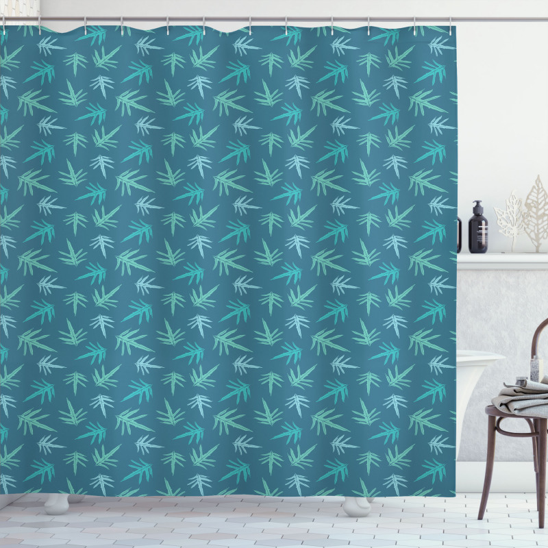 Exotic Leaves Foliage Shower Curtain