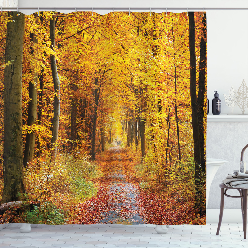 Foliage Leaves Autumn Shower Curtain