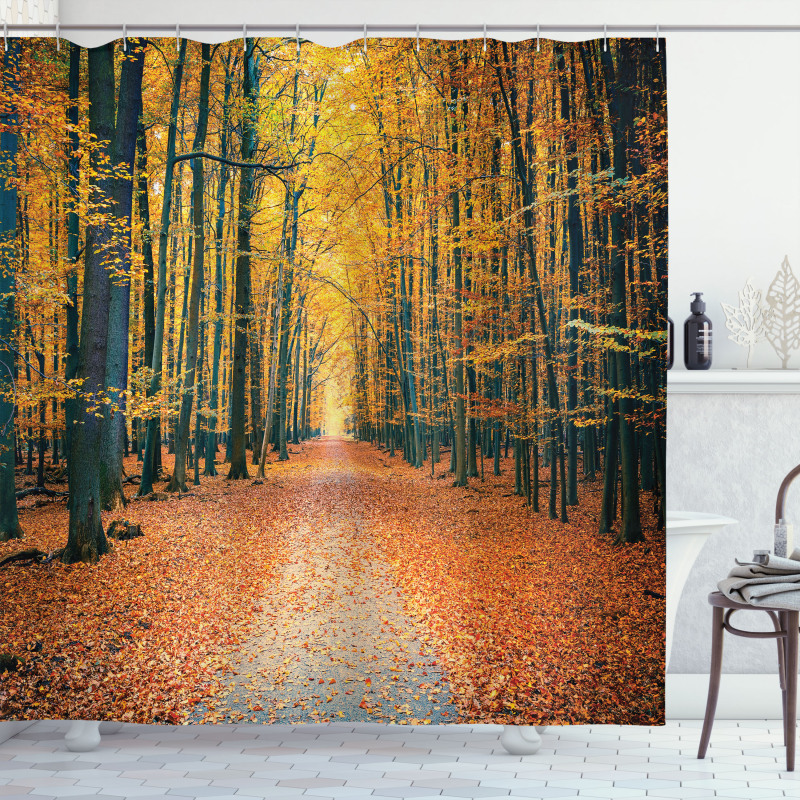 Romantic Alley Woods Shower Curtain