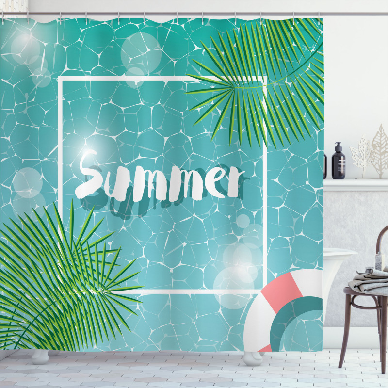 Tropical Summer Square Shower Curtain