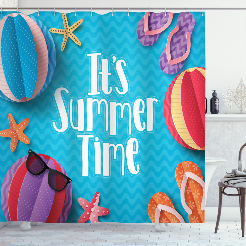 Its Summer Time Funny Shower Curtain