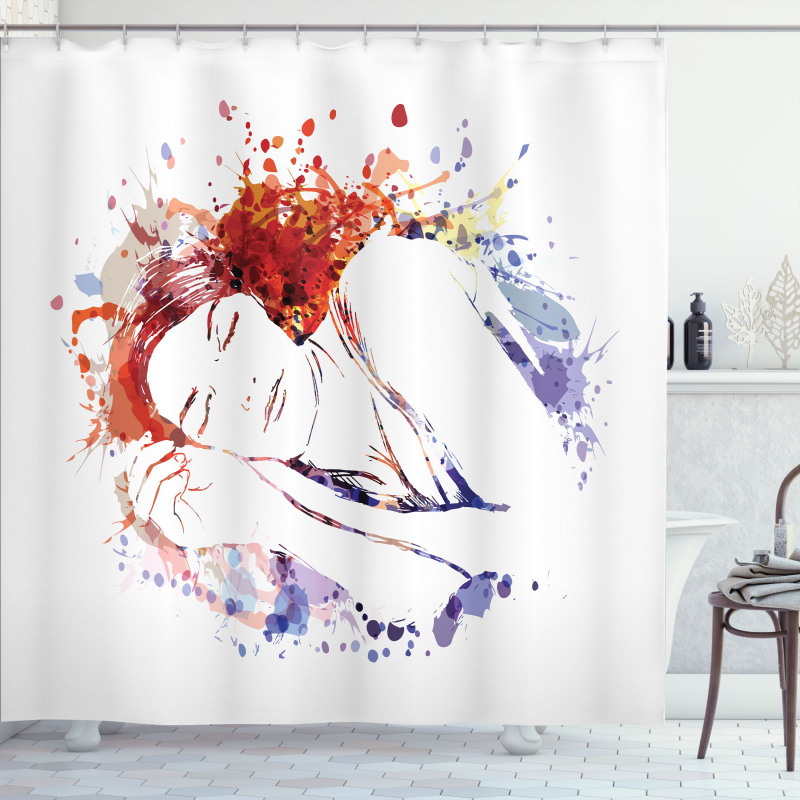 Beauty Sleeping Girl Shower Curtain