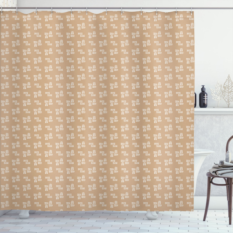 Modern Wavy Grunge Lines Shower Curtain