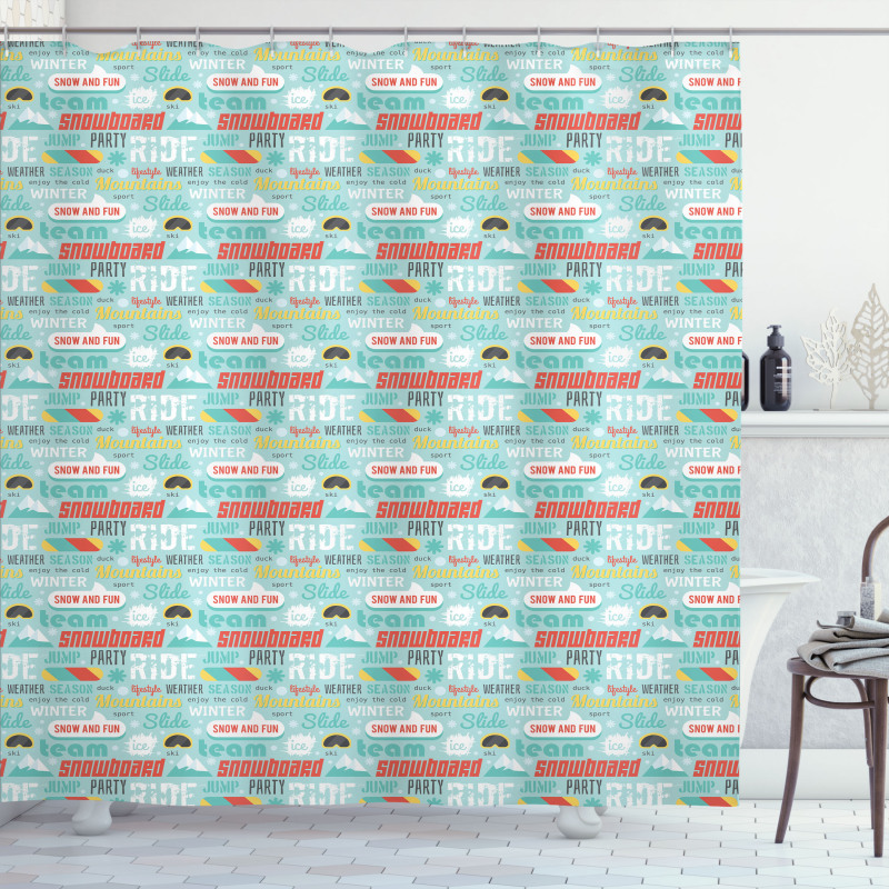 Cold Seasonal Concept Words Shower Curtain