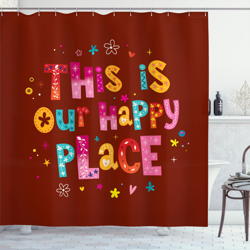 This is Our Happy Place Shower Curtain