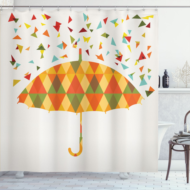 Triangles Umbrella Shower Curtain